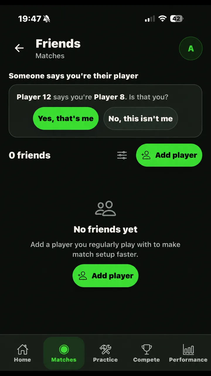 Account claim awaiting the player’s confirmation