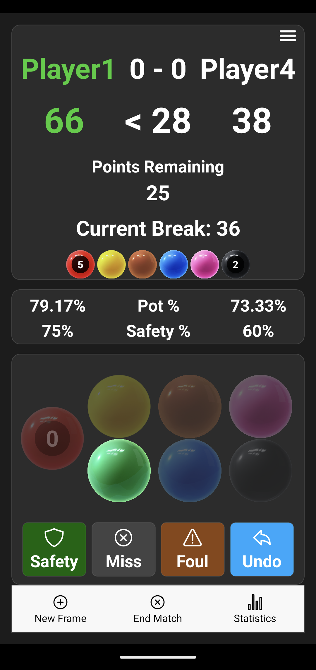 SnookerSync Scoring Interface