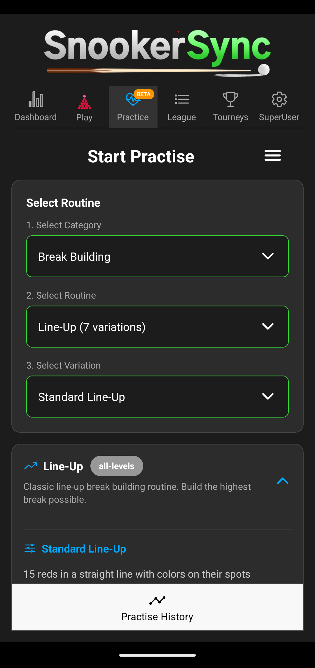 Snooker Practice Drills