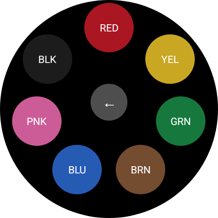SnookerSync Watch Companion colour selection controls